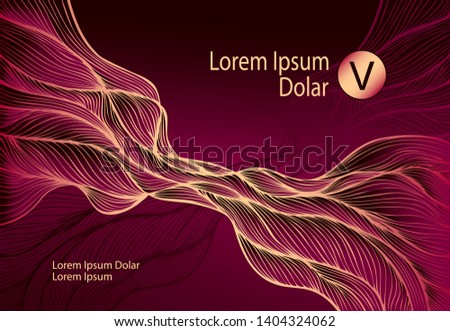 Dark Red Abstract Background for template flyer. banner or visit card with Wave or Smoke 