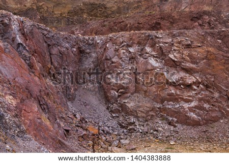 Gold deposits in the mountains. Underground resources
