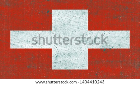 National Flag of Switzerland - Rectangular Shape patriotic symbol 