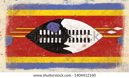 National Flag of Swaziland - Rectangular Shape patriotic symbol 