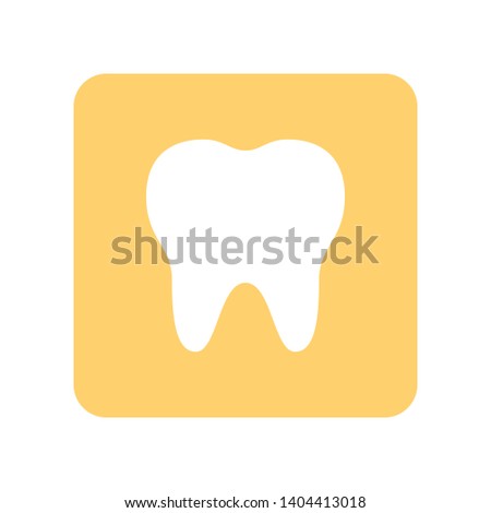 Healthy Tooth Icon in Geometric Shape