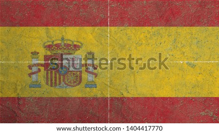 National Flag of Spain - Rectangular Shape patriotic symbol 