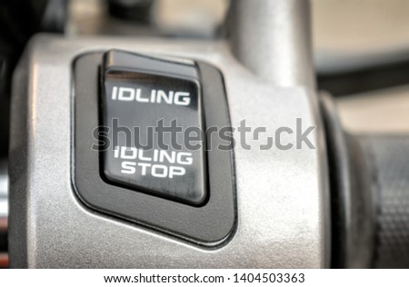 Idling Stop System Switch on a Motorcycle