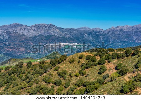 Landscape of Sierra de Grazalema natural park, Cadiz province, Andalusia, Spain.