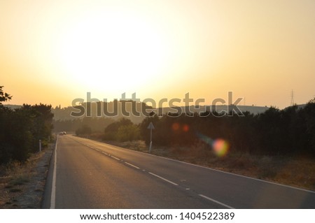 The beautiful landscape road in Cyprus