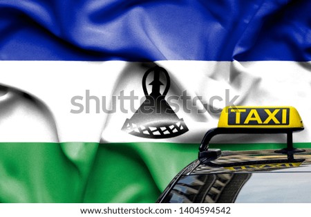 Taxi service conceptual image in country of Lesotho