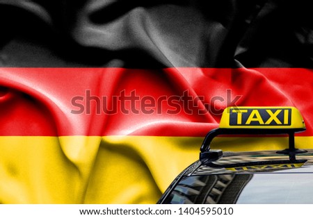 Taxi service conceptual image in country of Germany