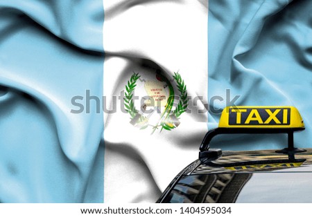 Taxi service conceptual image in country of Guatemala