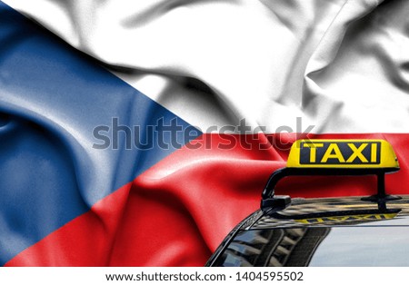 Taxi service conceptual image in country of Czech Republic