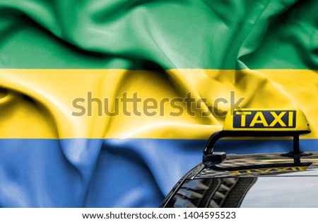 Taxi service conceptual image in country of Gabon