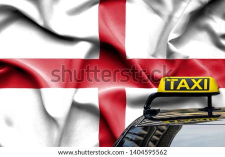 Taxi service conceptual image in country of England