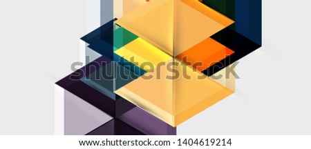 Bright color hexagon geometrical composition background, business presentation template. Vector design