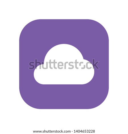 Cloud Icon in Geometric Shape