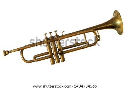 vintage old trumpet, fanfare, tuba