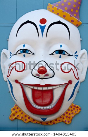 Giant smiling open mouth clown mask