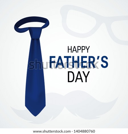 Happy fathers day concept. Simple vector typography with tie for designs, greeting cards, banners etc.