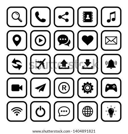 Web icon set symbol vector. for web computer and mobile
