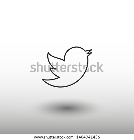 Bird vector icon, a little bird. The bird chirps icon. Vector icon EPS 10 Royalty-Free Stock Photo #1404941456