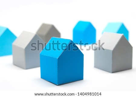 Concept of houses, looking for the ideal house, group houses