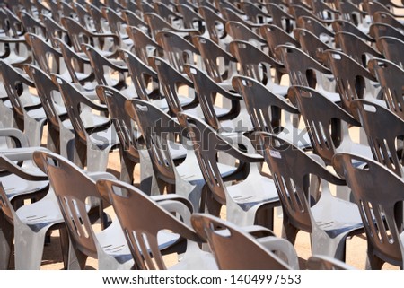 An event chair arranged in line                               
