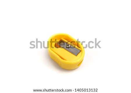 Isolated pencil sharpener on white background