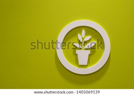 shopping Mall pictogram green wall