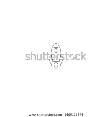 rocket vector icon concept, isolated on white background