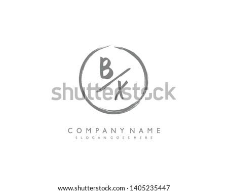initials letter BX handwriting logo vector template