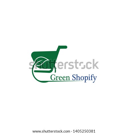 Green bag online shop logo design