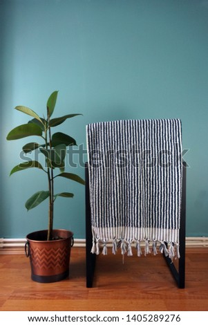 
Flowerpot with clean towels - Decor
