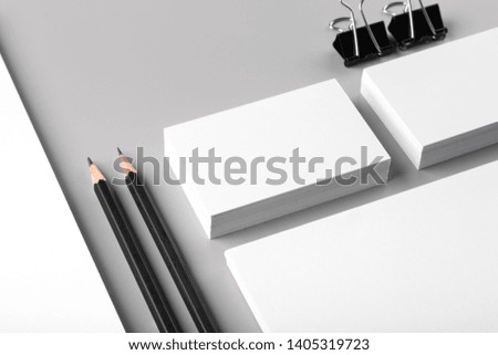 Photo. Template for branding identity. For graphic designers presentations and portfolios. Identity Mock-up isolated on gray and white background. Identity set mock-up. Photo mock up.