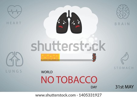 World no tobacco day stop smoking 31 may banner image vector