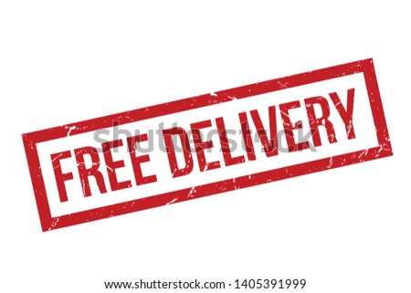 Free delivery rubber stamp. Red Free delivery rubber grunge stamp vector illustration - Vector