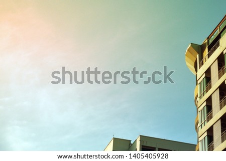 Architecture and Blue sky Vintage Background