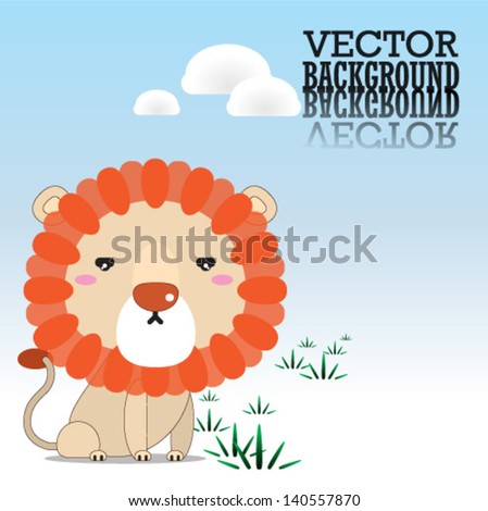 lion card with text