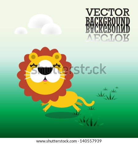 lion card with text