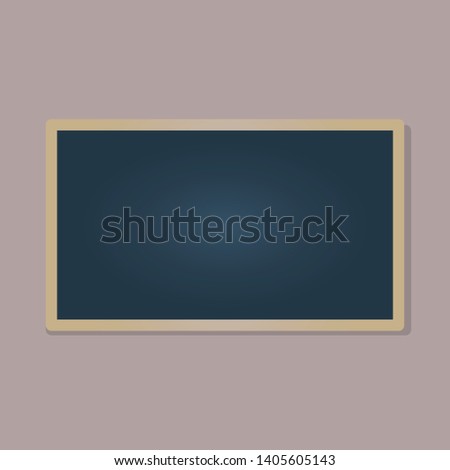 chalkboard frame and isolated on brown. Vector illustration