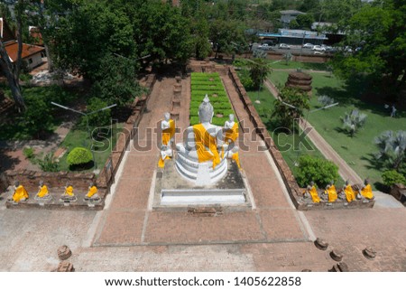 "Watyaichaimongkol", one of the famous temple, in Ayutthaya Thailand.