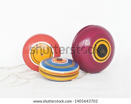 Mexican wooden traditional colorful toys