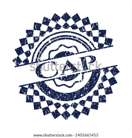Blue Cap distress rubber grunge texture stamp