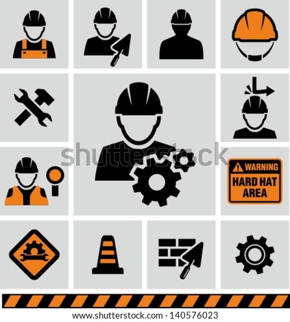 Industrial worker icon Royalty-Free Stock Photo #140576023