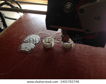 A close up of a 3D printing process in STEM education