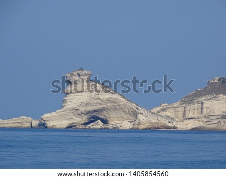 beautiful picture of the cliff pertusato head in france corsica