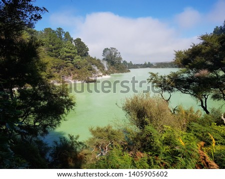 Roto Karikitea Filed With Excess Water From The Champagne Pool PH Of 2,Very Acidic. At Orakei Korako Cave & Thermal Park