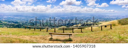 Vista point overlooking San Jose and south San Francisco bay area, Silicon Valley; California