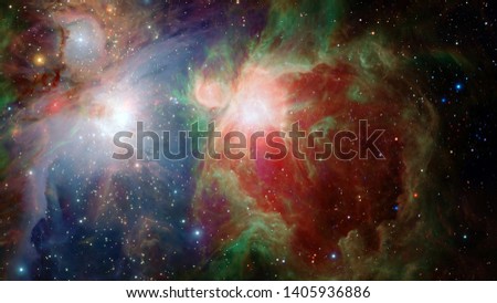 Night sky with lot of shiny stars, natural astro background. Elements of this image furnished by NASA