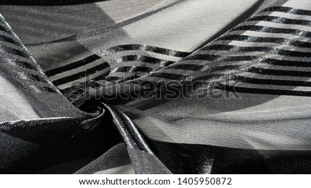 texture, background, pattern, collection, light transparent silk fabric with stripes of different size, black. exquisite luxury for your holiday!