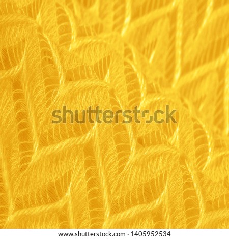 Texture, background, pattern, silk fabric, yellow, layered lace tulle, premium plain winter diamond knitted scarf in the form of infinity loops