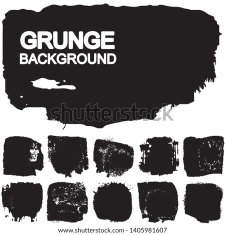 Vector brush in grunge style. A set of abstract patches of paint. A background with place for text