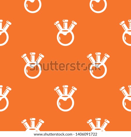 Bulb chemistry science pattern vector orange for any web design best